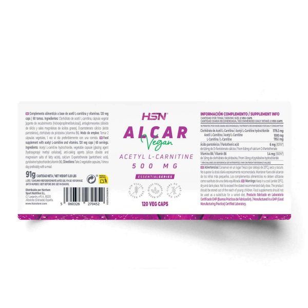 ACETYL L-CARNITINE (ALCAR) 500mg