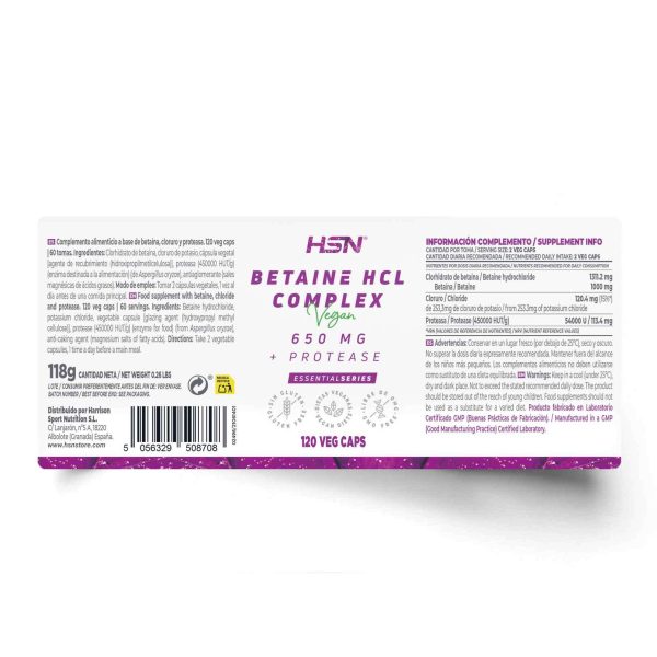 BETAINE HCL 650mg COMPLEX
