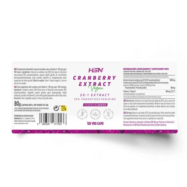 CRANBERRY (20:1) EXTRACT 500mg