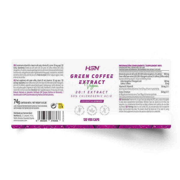 GREEN COFFEE (20:1) EXTRACT 500mg