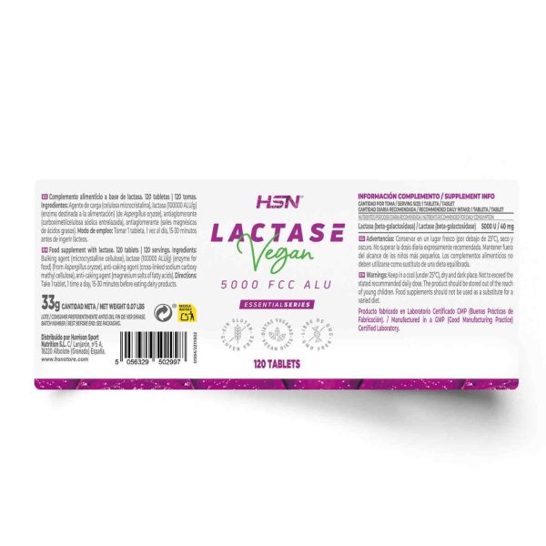 LACTASE (BETA-GALACTOSIDASE) 5000 FCC ALU