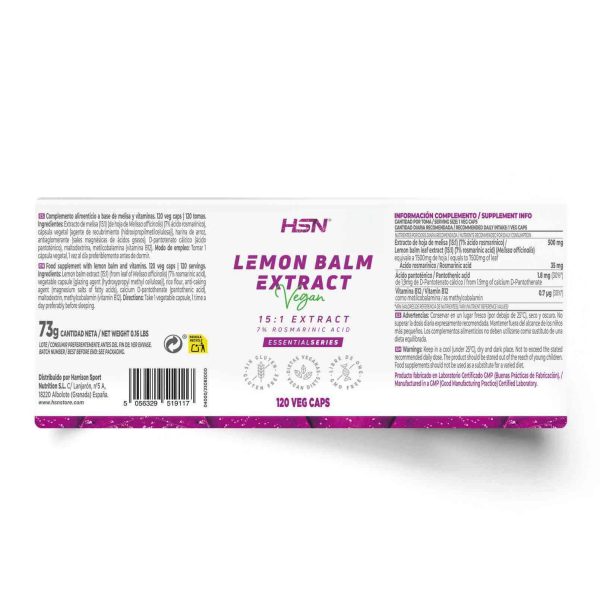 LEMON BALM EXTRACT (15:1) 500mg