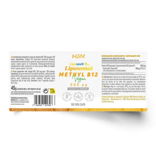 LIPOSOMAL VITAMIN B12 (METHYLCOBALAMIN) (Liposovit®) (500mcg VITAMIN B12)