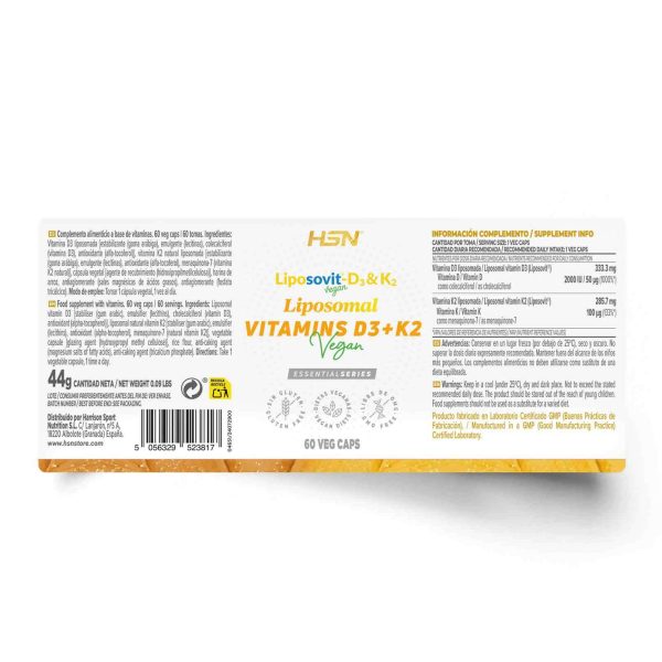 LIPOSOMAL VITAMINS D3 2000IU + K2 (100mcg VITAMIN K) (Liposovit®)