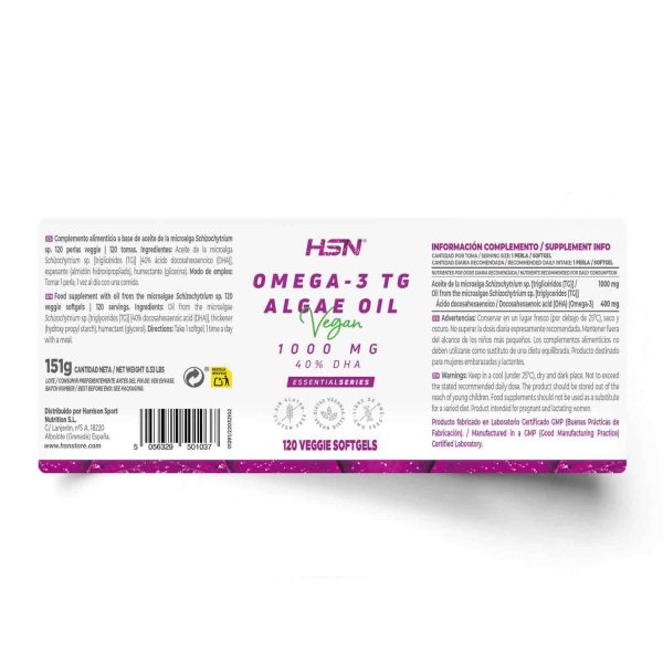 VEGAN OMEGA-3 ALGAE OIL 1000mg