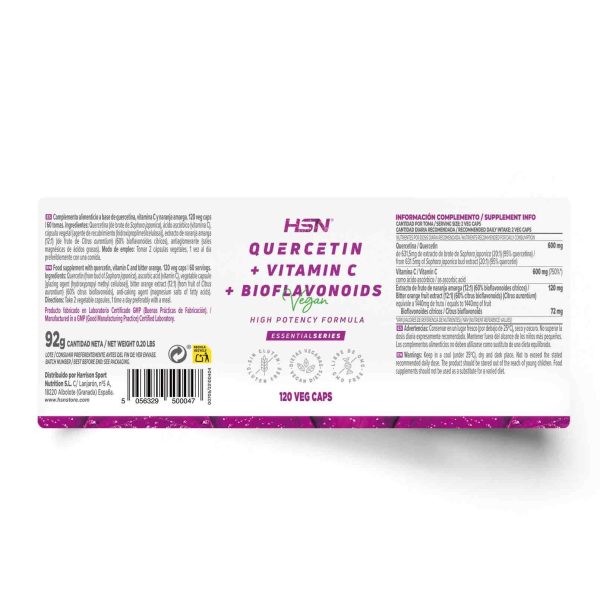 QUERCETIN 600mg + VITAMIN C + BIOFLAVONOIDS