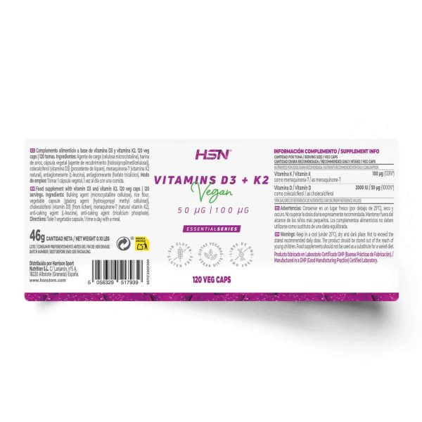 VITAMINS D3 2000IU + K2 100mcg