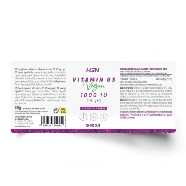 VEGAN VITAMIN D3 1000IU