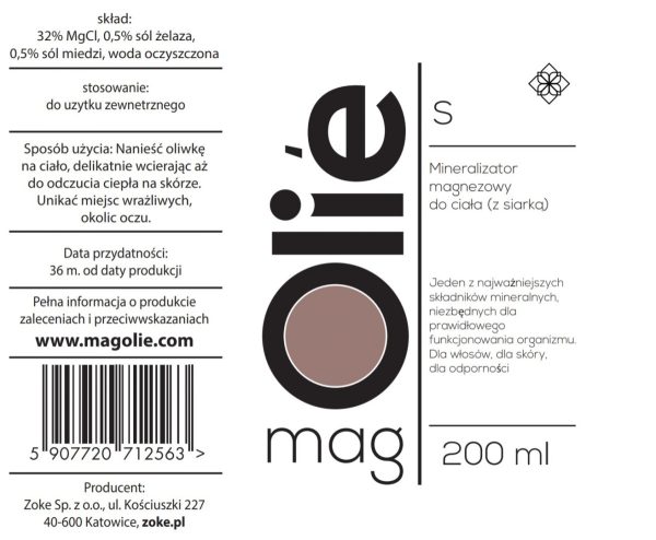 Magnesium Olive 32% with Sulfur. 200 ml - Spray